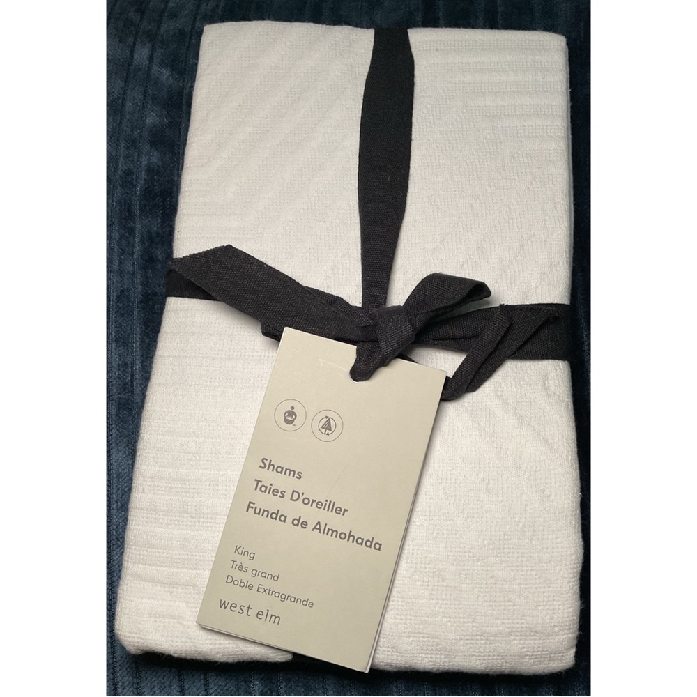 WEST ELM ~Modern Geo King Pillow Shams (NWT)